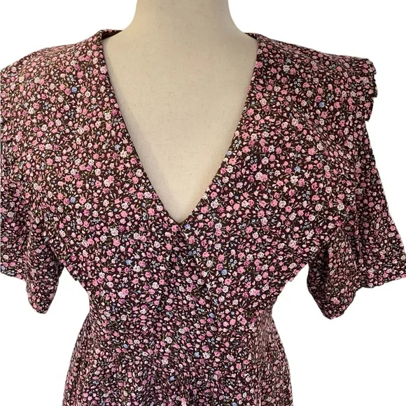 TUCKERNUCK Hyacinth House Ruffle Collar Ditsy Floral Sadie Mini Dress - Picture 3 of 16